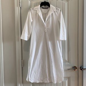 🟢 Zara White Tunic Dress Shirt XS